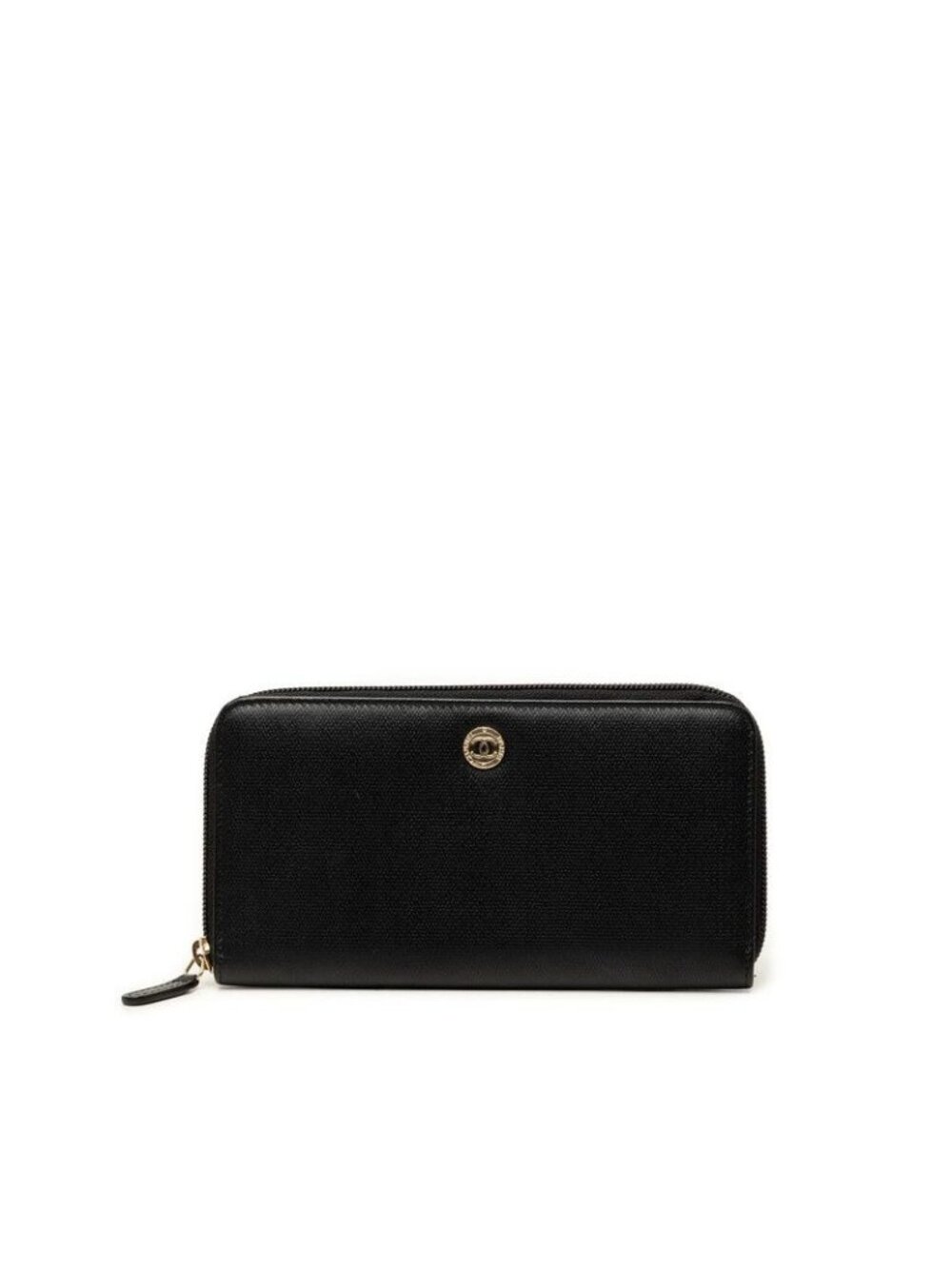 Chanel CC Logo Wallet Black Leather